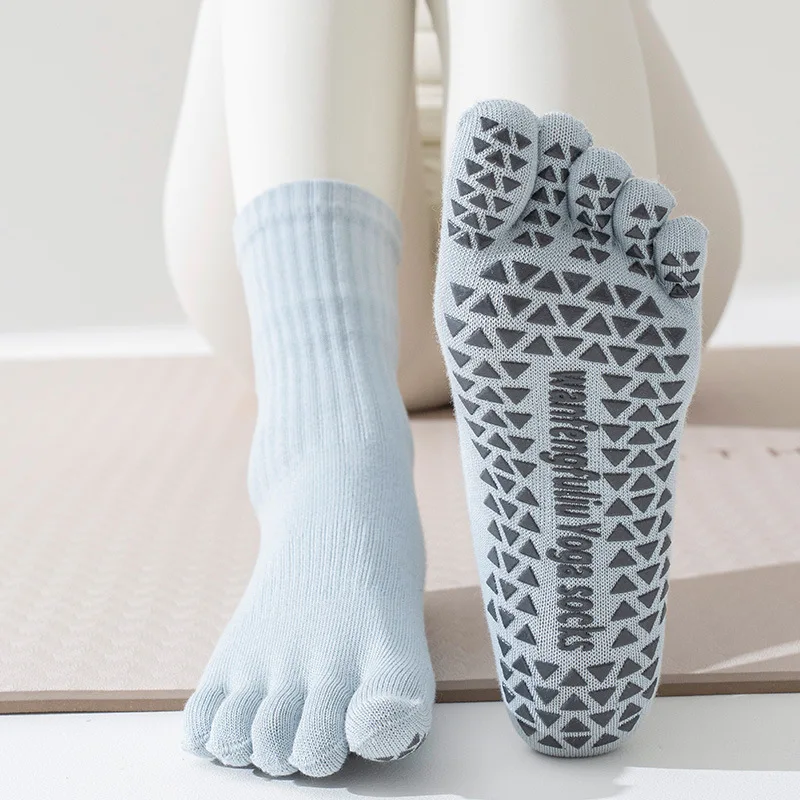 1 Pairs النساء الجوارب الرياضية لينة تنفس القطن سيليكون المضادة للانزلاق الباليه جوارب بيلاتيس الرياضة اللياقة البدنية اليوغا الجوارب