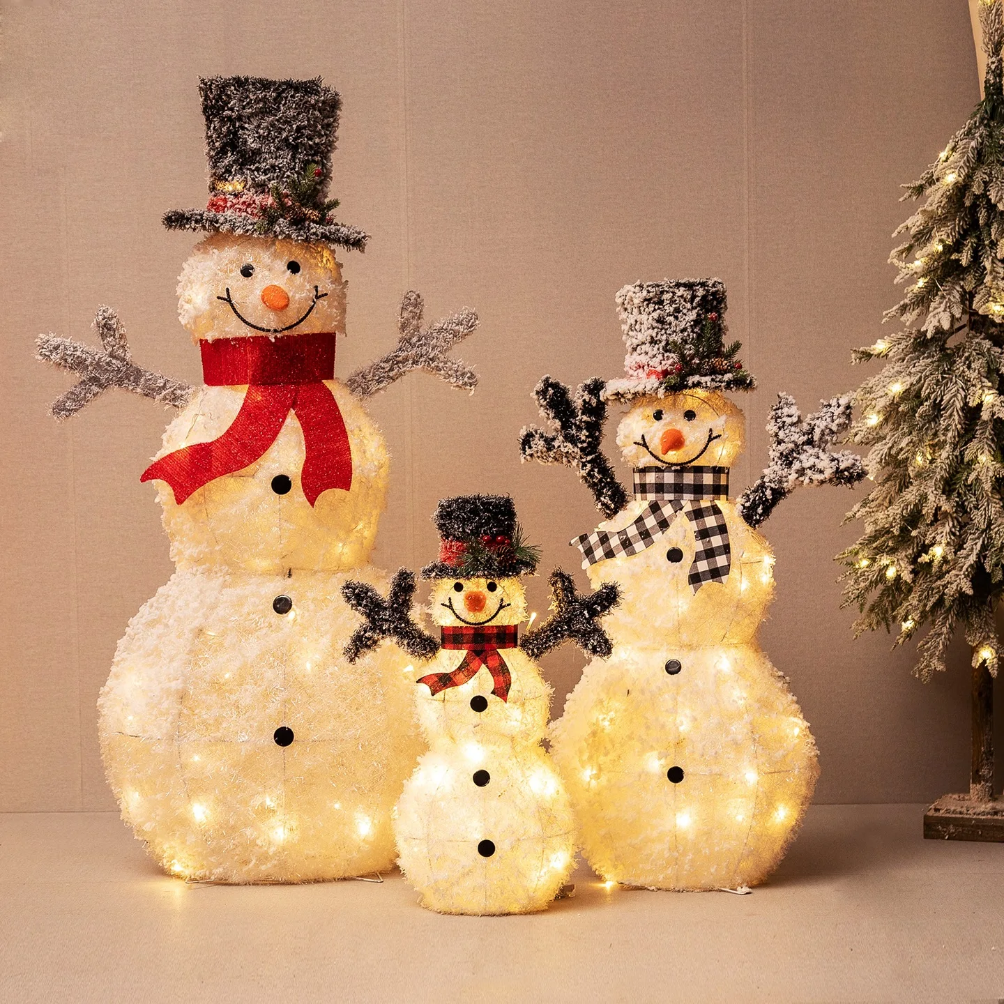 Christmas decoration glowing snowman snowman Christmas deer mall outdoor beauty display large scene ornament arrangement