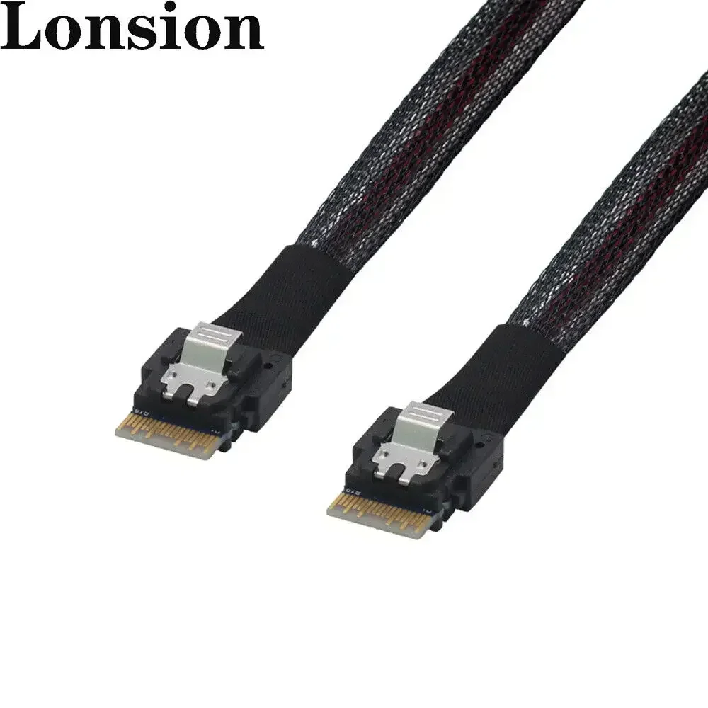 

Кабель-удлинитель SFF8654-8654 Slimline SAS SFF-8654 4i 38P для высокоскоростного подключения сервера SFF-8654 4I