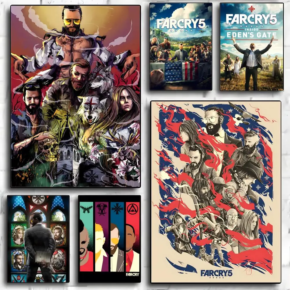 

Постер Game-Of-Far Cry Five, современная настенная наклейка из полипропиленовой бумаги, минималистичный декоративный элемент для кафе, офиса, бара, дома, подарок