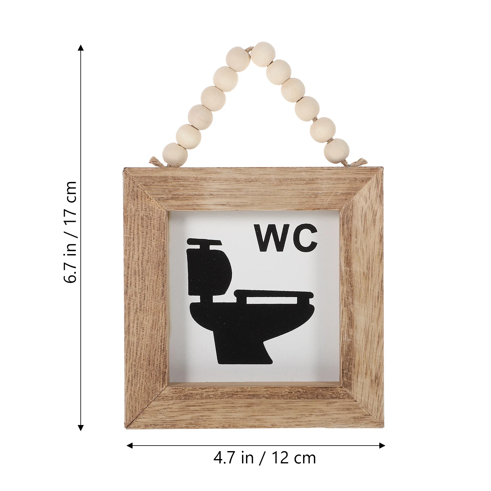 Toilet Wooden Sign Bathroom Hanging Pendant Emblems Wall Ornament and Women Home Decor