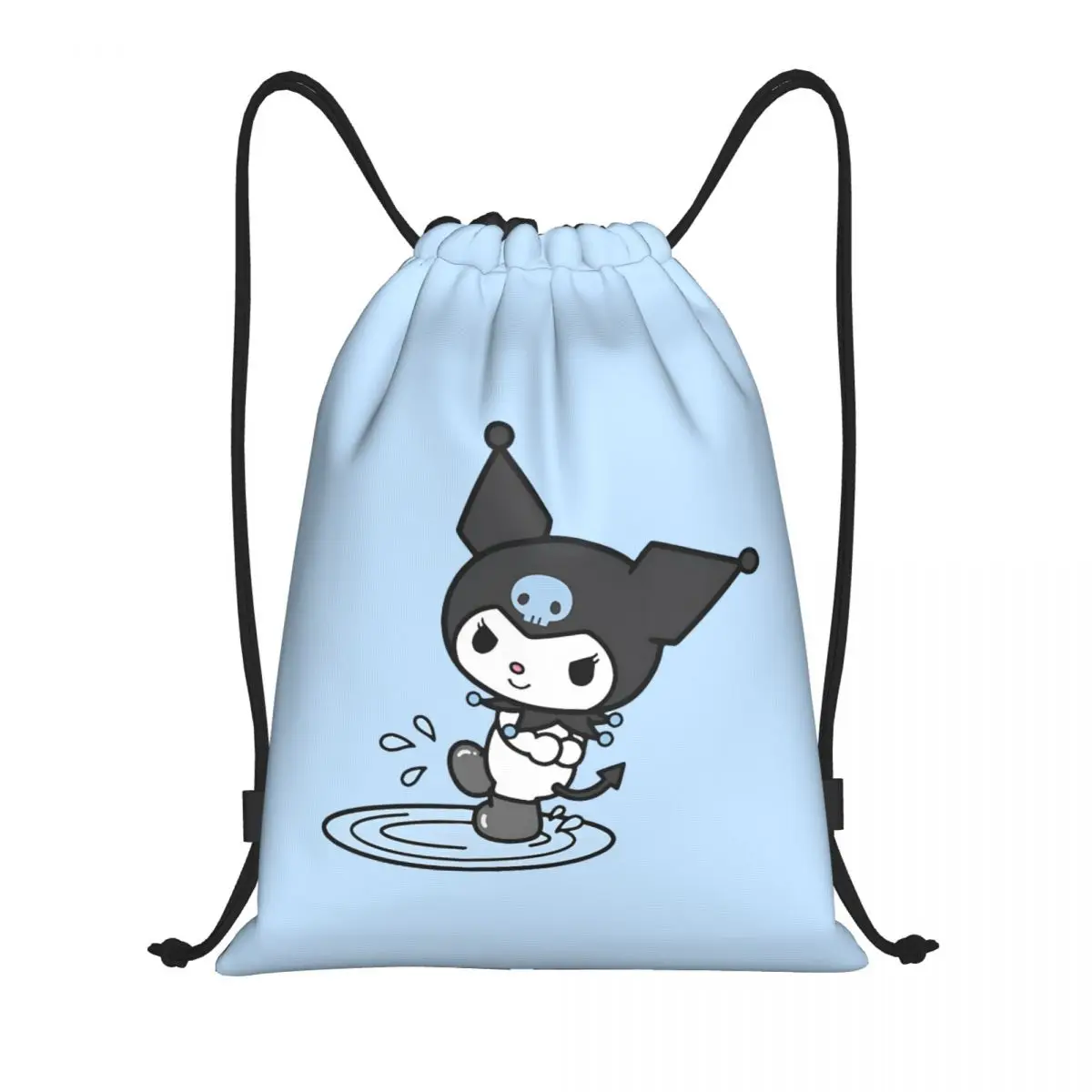 

Пользовательские сумки Kuromi на шнурке для тренировок, рюкзаки для йоги, женские и мужские спортивные рюкзаки Little Devil для спортзала