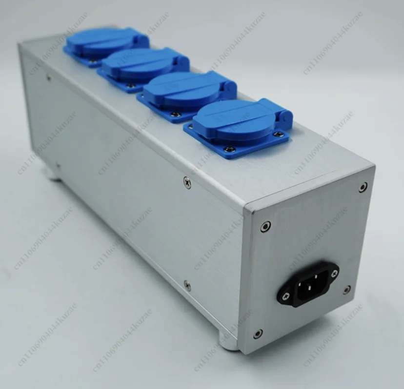 95 Series All-Aluminum Amplifier Chassis, Premium Audio Power Filter Housing with Panel, Sockets & Plugs for EU & US Standard
