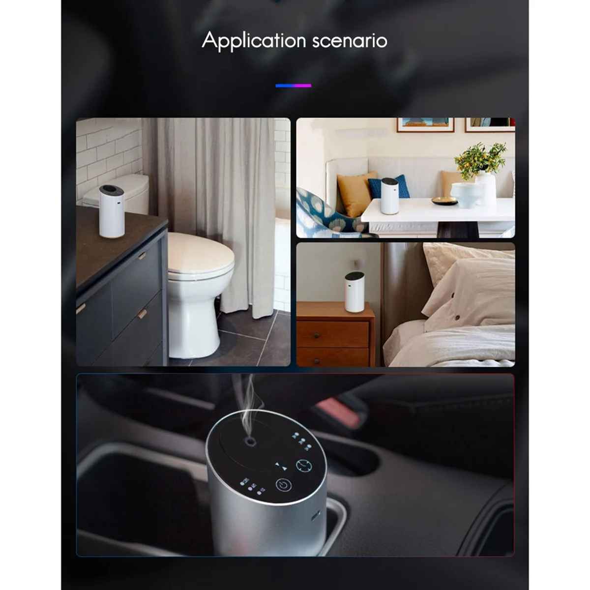 Difusor de aceites esenciales ambientador para coche Aroma sin agua USB Auto aromaterapia nebulizador recargable para Yoga en casa B