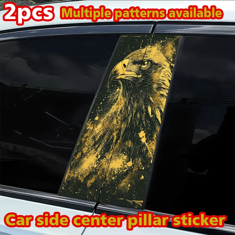 

2pcs car center pillar protection stickers Eagle Pattern scratch resistant film