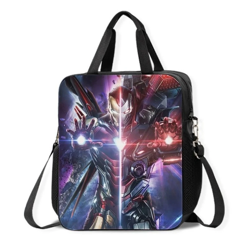 Marvel Iron Man hand-held tutoring bag for primary and secondary school students zipper crossbody bag children's school bag