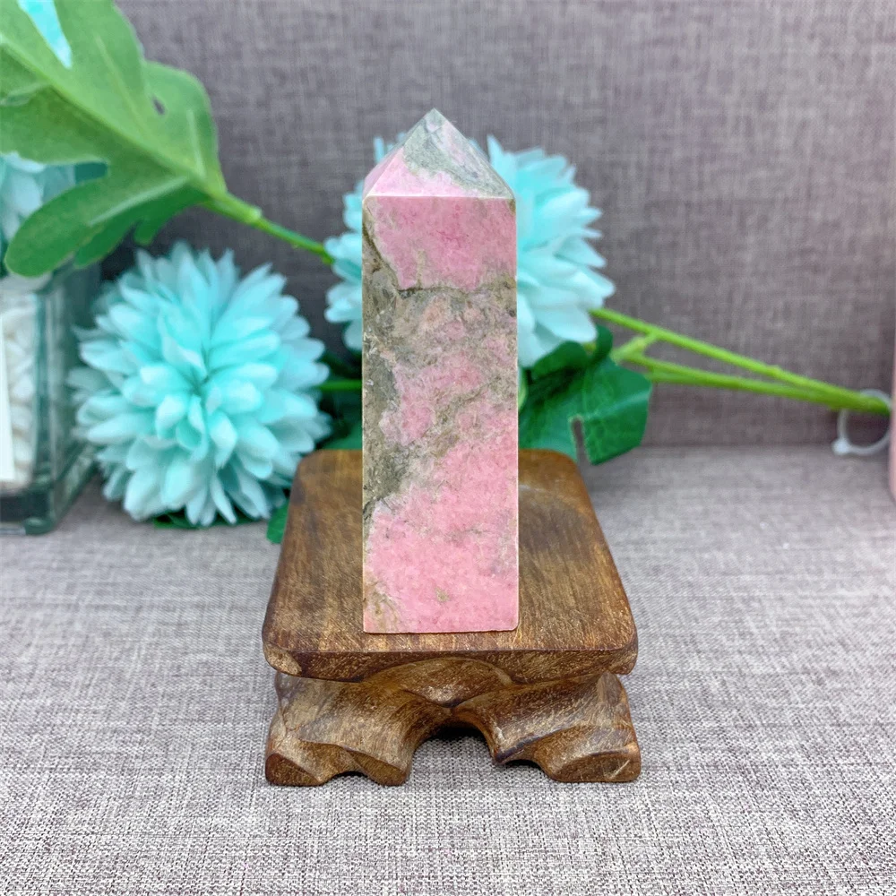 

Quartz Stone Natural Rose Obelisk Point Quartz Crystal Ornament for Home Decor Reiki Energy Gift