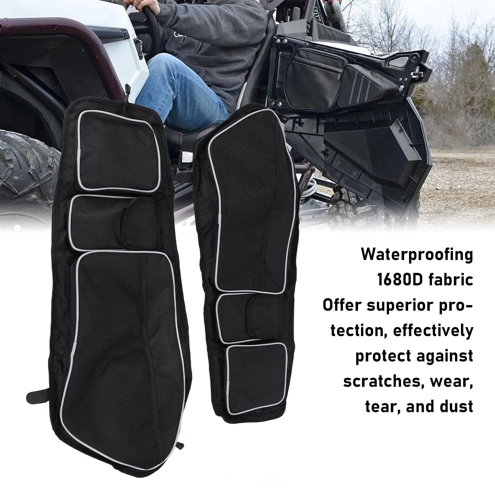 UTV حقيبة تخزين الباب الجانبي سعة كبيرة حقيبة الباب الأمامي المضادة للخدش أكسفورد القماش ل PRO PRO 4 PRO R 4 Turbo R