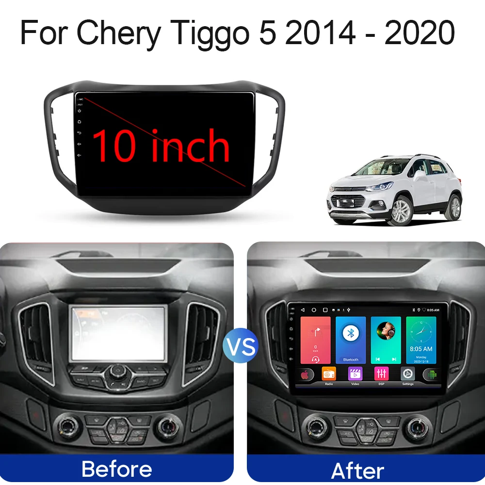 For Chery Tiggo 5 2014 - 2020 Android Auto Car Radio Head Unit Multimedia Video Player Stereo GPS Navigation 5G WIFI No 2din DVD