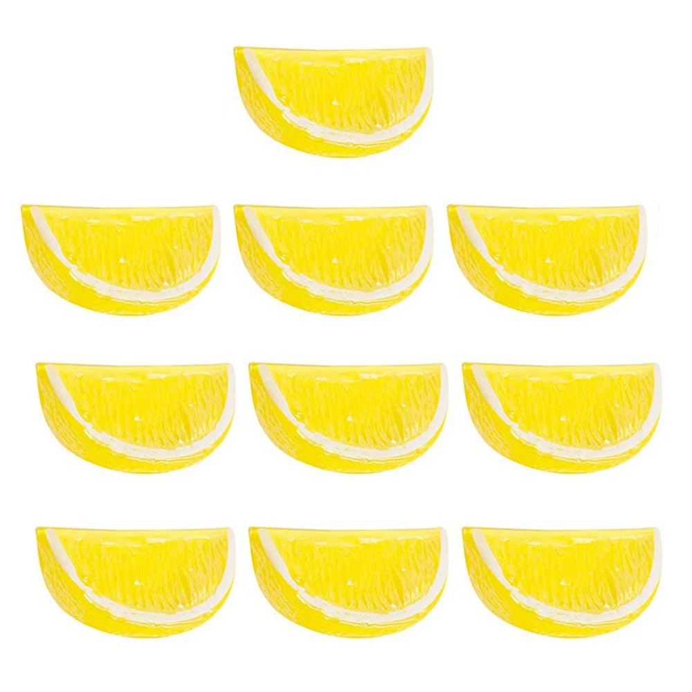 

Photography Props Fake Lemon Block Cognitive Fake Limes Chips Artificial Lemon Slice Kitchen Decor Simulation Fruit