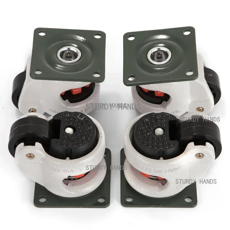 4pcs Nylon wheels 360 degree rotating heavy-duty leveling casters suitable for industrial equipment workbenches