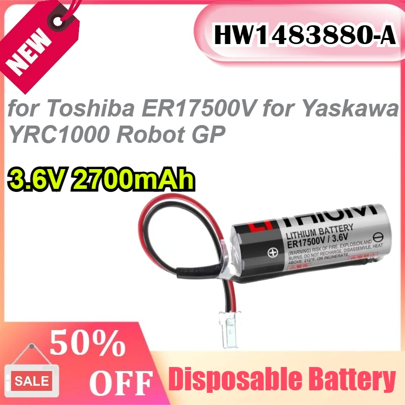 

HW1483880-A 3.6V 2700mAh для Toshiba ER17500V для робота Yaskawa YRC1000 GP, одноразовая батарея