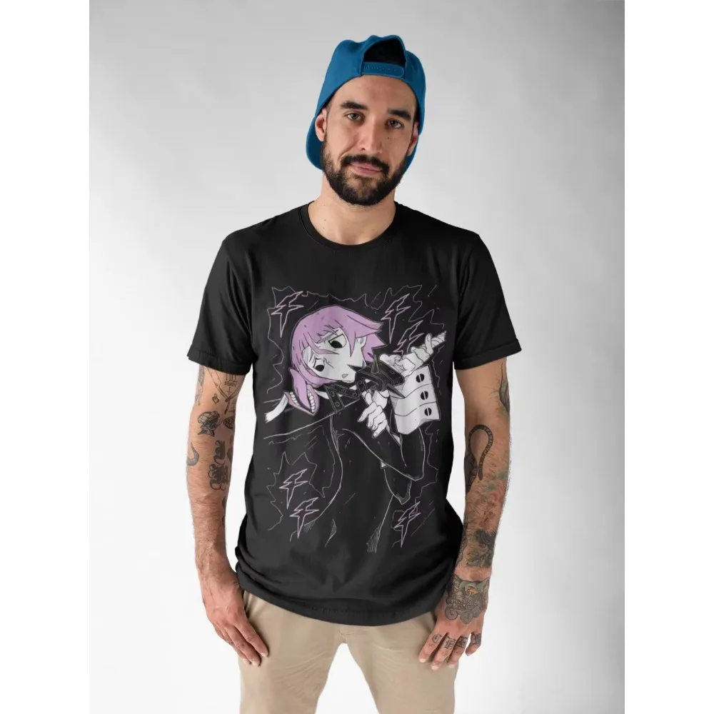 Soul Eater Death The Kid Anime Graphic T‑shirt Unisex Washed Cotton Harajuku Short Sleeve Casual Streetwear Tops