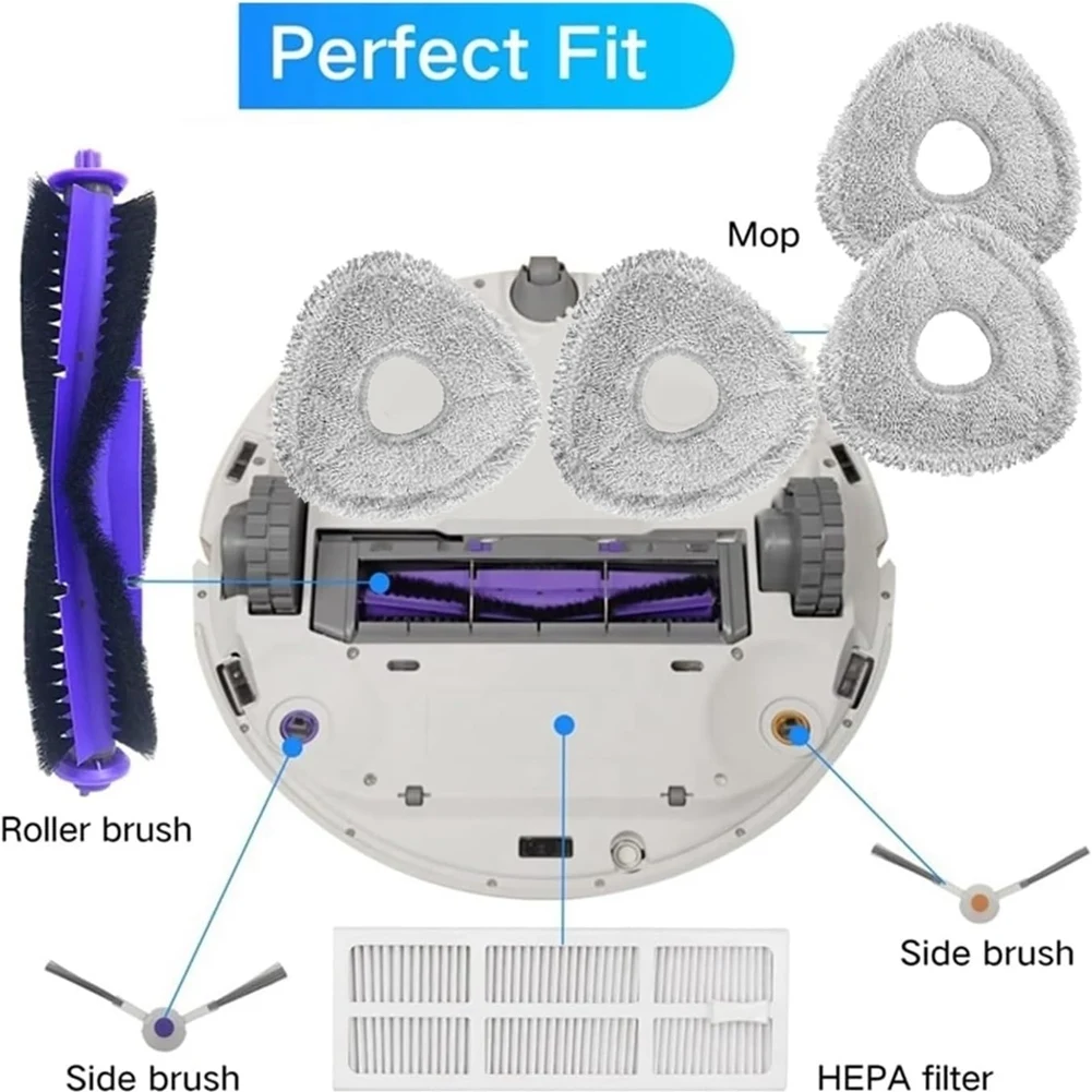 【A56X】Roller Brush Side Brush Mops Pad Filters Replacement For NARWAL J3 Robot Vacuum Cleaner Accessories Main Brush Cover