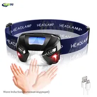 LED Headlamp USB Rechargeable Powerfull LED Headlight Body Motion Sensor Head Flashlight Camping Torch Light Lamp