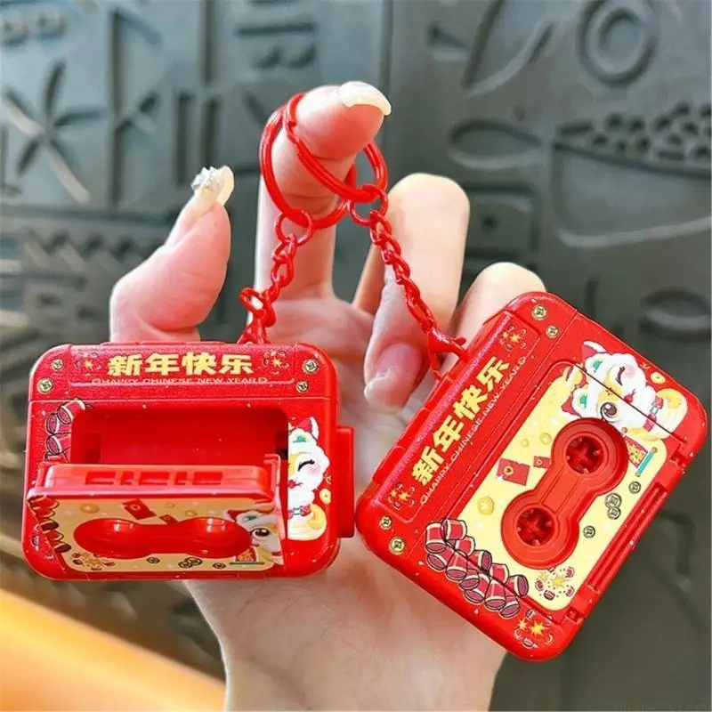 31BF Button Battery Powered New Year Sound Recorder Keychain Accessory for Easy Use Plastic Voice Recording Ornament
