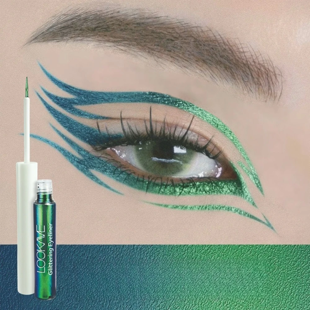 Chameleon Liquid Eyeliner Smooth Color Shift Iridescent Multi Chrome Makeup Waterproof Long Lasting for Party Festival Stage