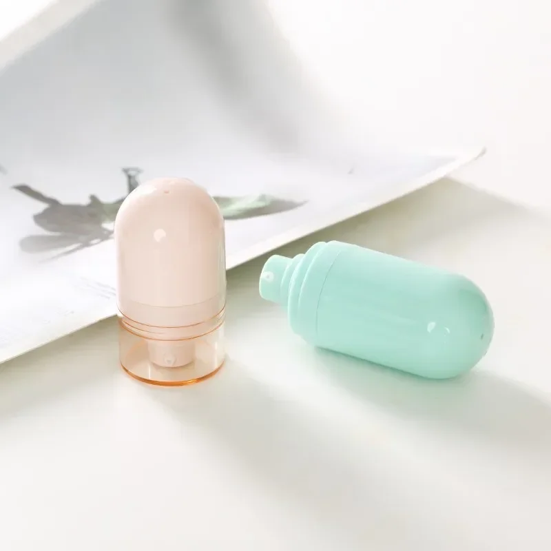 15ml 30ml 50ml Plastic Upside Down Skincare Cosmetic Packaging Empty Refillable Bottle  Face Cream Lotion Airless Pump Bottle
