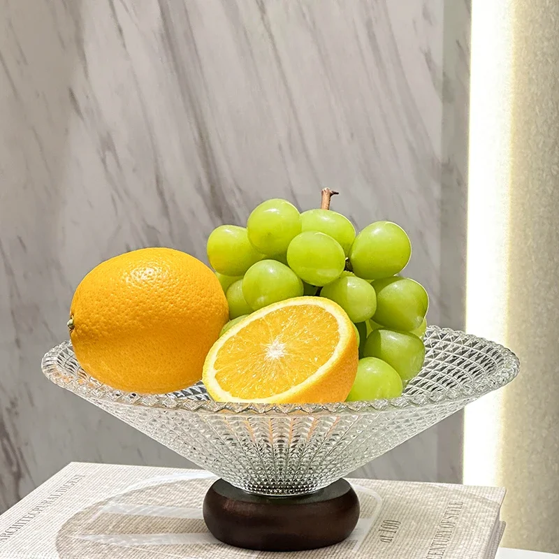 صينية للفاكهة طاولة القهوة لغرفة المعيشة المنزل سلة فاكهة رائعة الزجاج طبق للوجبات الخفيفة عالية الجودة الحلوى الجافة الفاكهة وجبات خفيفة وضعها صينية