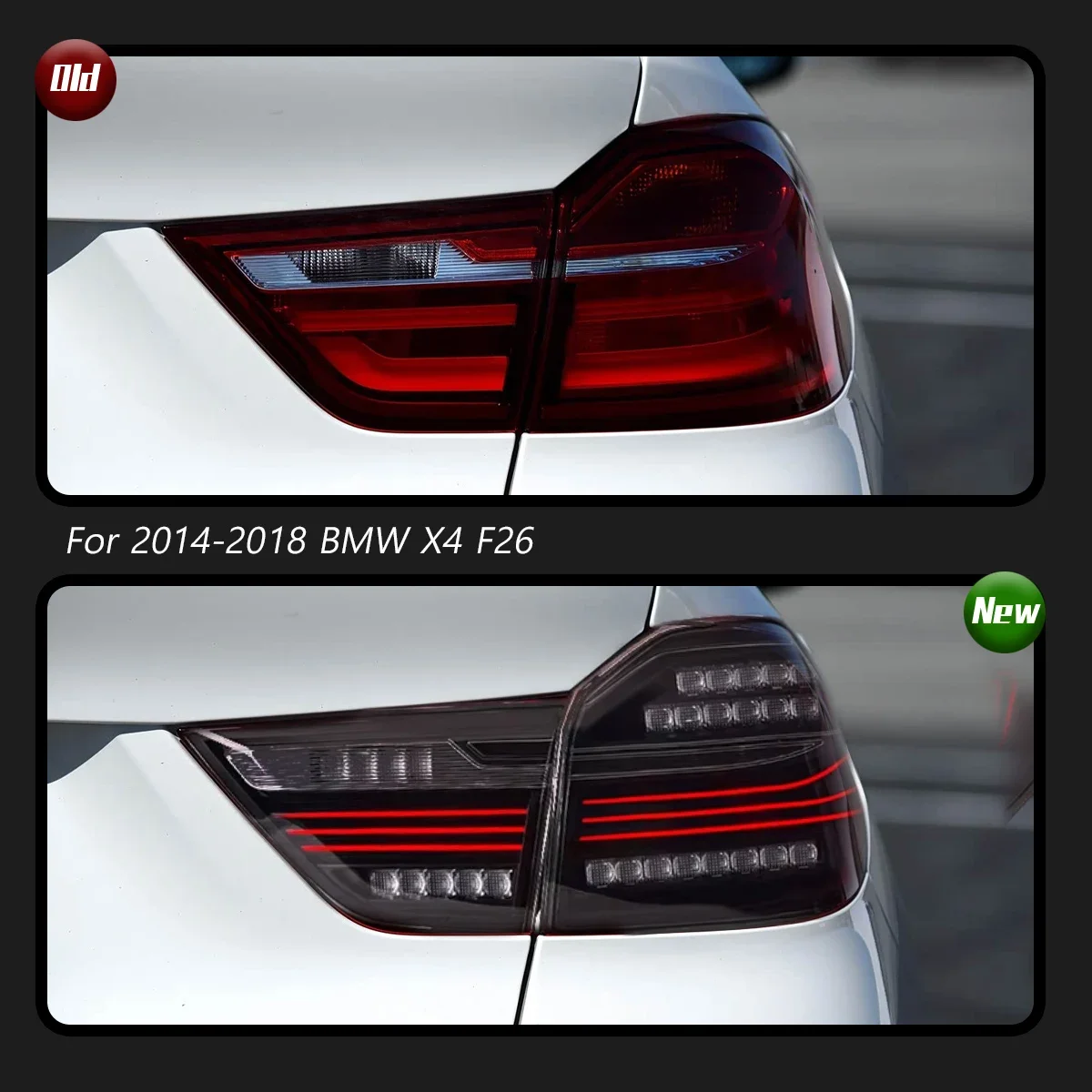 

Car FOr BMW X4 F26 Taillight 2014-2018 Auto Accessories Modified to New DRL Dynamic Turn Signal LED Taillight