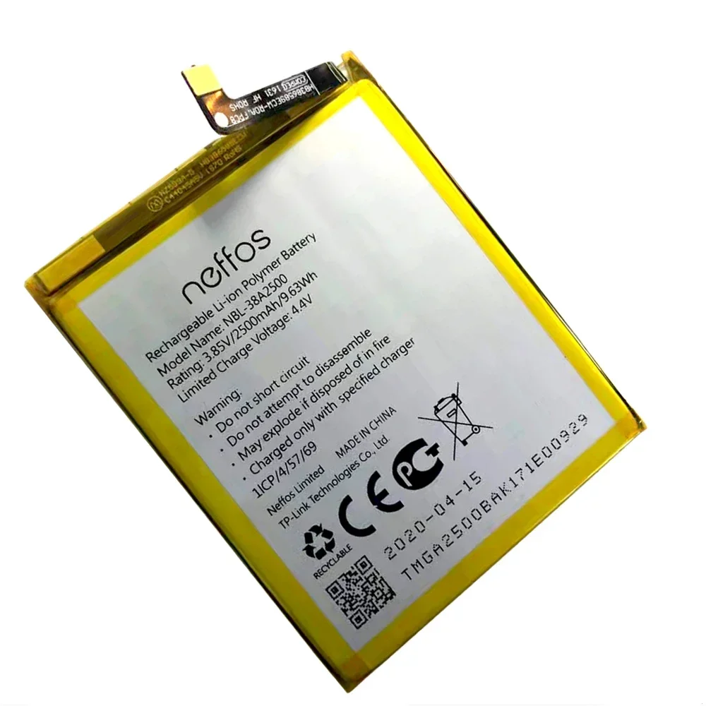 100% Original NEW 2500mAh NBL-38A2500 Battery For TP-link Neffos X1 Lite TP904A TP904C Mobile Phone Batteries Bateria+Tools Kits