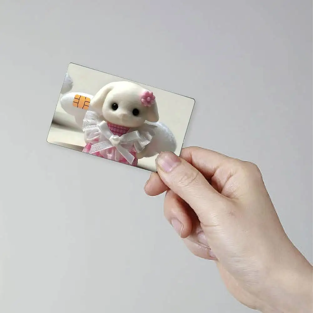 ملصقات بطاقات لطيفة من S-sylvanian F-families لبطاقة الائتمان الخصم أو حفظ الغلاف على إيقاف رقيقة جدًا بدون تتلاشى غطاء جلدي