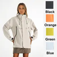 Chaqueta de Primavera para Mujer, Ligera, Cortavientos, con Capucha, Transpirable, Impermeable, para Camping, Senderismo y Viajes