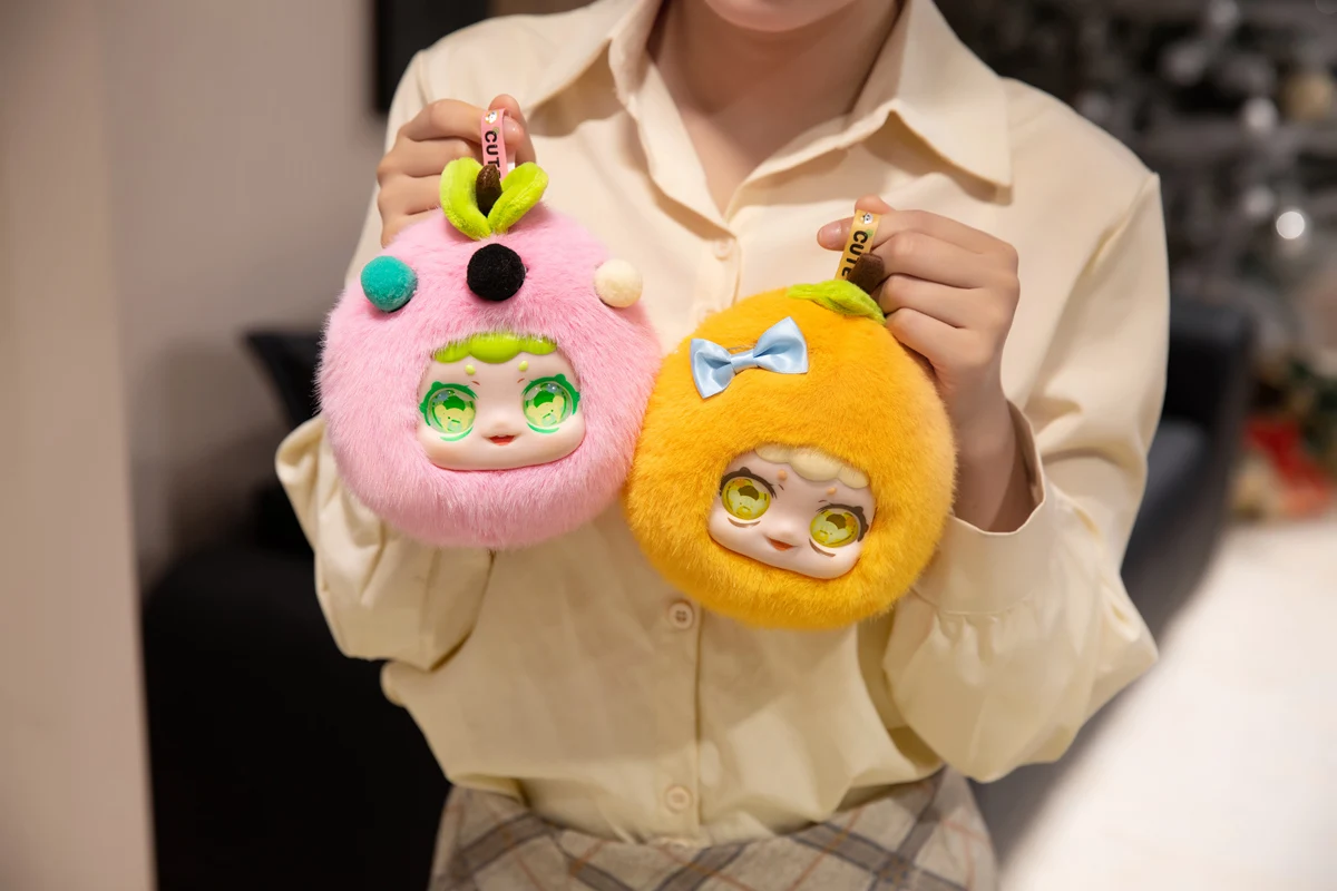 Vinyl Plush Dolls, Cute Macaron Fruit Coin Purses (Lemon/Avocado/Strawberry/Orange), Birthday Gifts