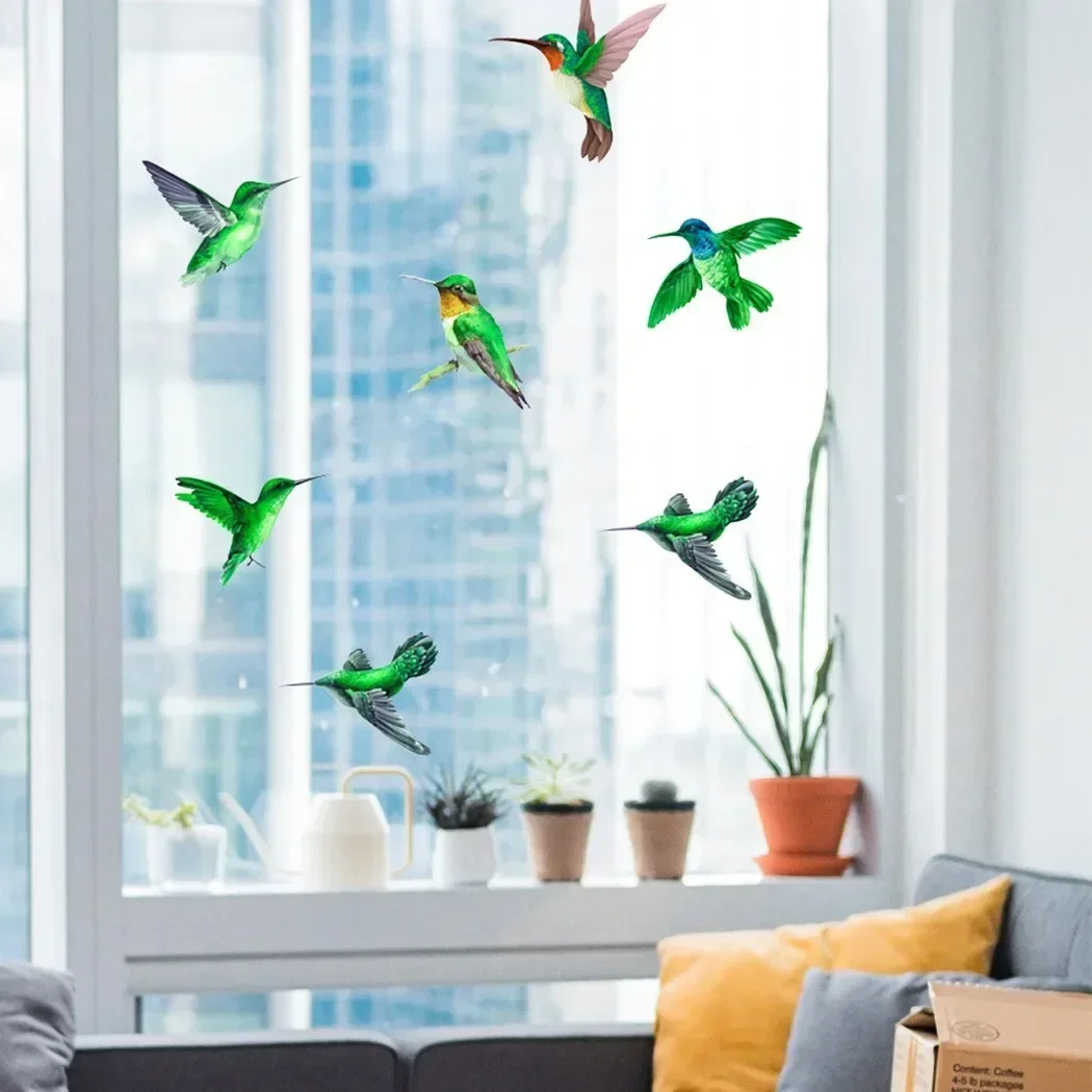 6Pc/Set Bird Anti-collision Warning Stickers Electrostatic Glass Film Bird Sticker PVC Film Window Film Home Glass Decorative