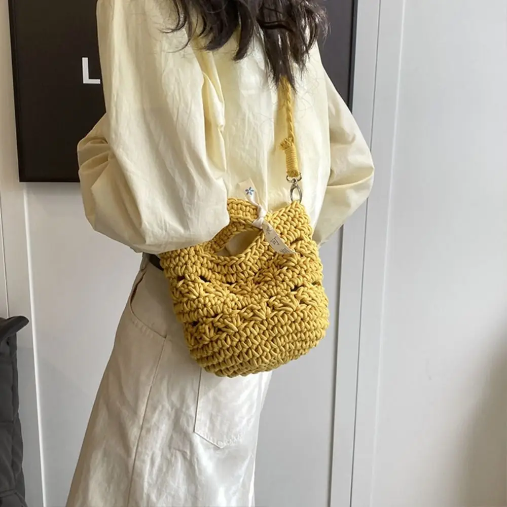 

Hollow Crossbody Bags Fashion Knitted Bohemia Handbags Spring Summer Exquisite Shoulder Bag Kids