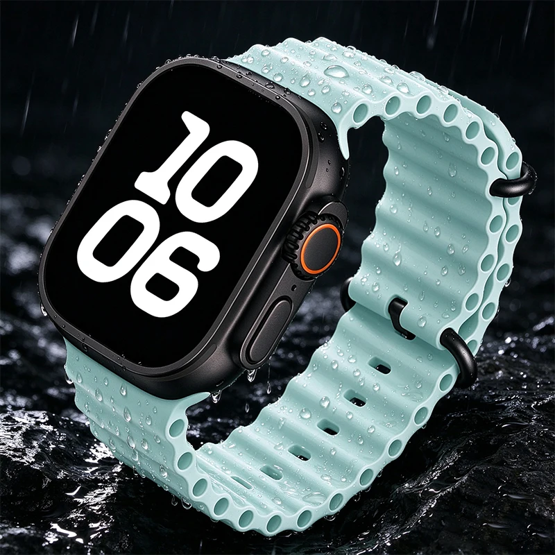 Official Ocean Band for Apple Watch Ultra 4 3 2 1 49mm Strap 40mm 45mm 41mm 46mm 42mm Correa iWatch Series 12 11 10 9 8 7 6 SE 3