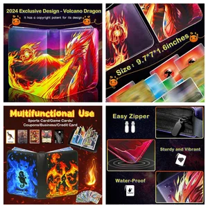 Tarjeta de intercambio Binder-4 Pocket 400 Pockets Tolder Tolder Álbum con 50 mangas extraíbles de colección de tarjetas portátiles con cremallera 10 mejores carpetas de tarjetas de ventas 4 bolsillo - №1