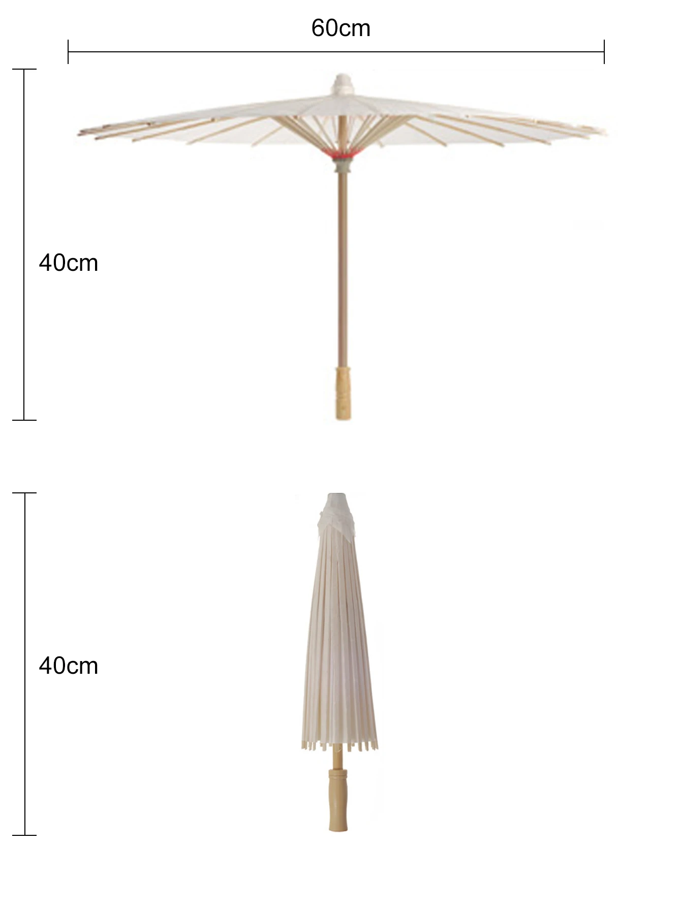 Paper umbrella sunscreen simple and elegant diy painting can dance decorative umbrella wooden handle Chinese style props