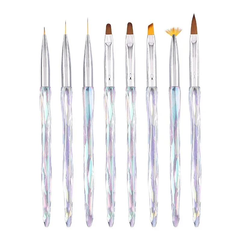 Japanese Style Gel Nail Art Brush Set Professional Detailing Line Painting Ombre Fan Blending Tool Kit nail supplies