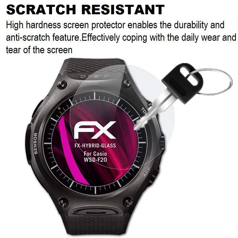5 шт., защита экрана смарт-часов для Casio Pro Trek WSD-F21HR / WSD-F30 / WSD-F20 защитная пленка из закаленного стекла