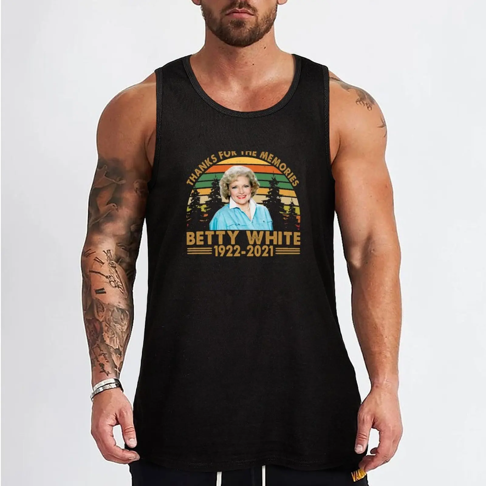 Thanks for the memories Betty White 1922 2021 Tank Top t shirt gym T-shirt sports Men's t shirt vests for men