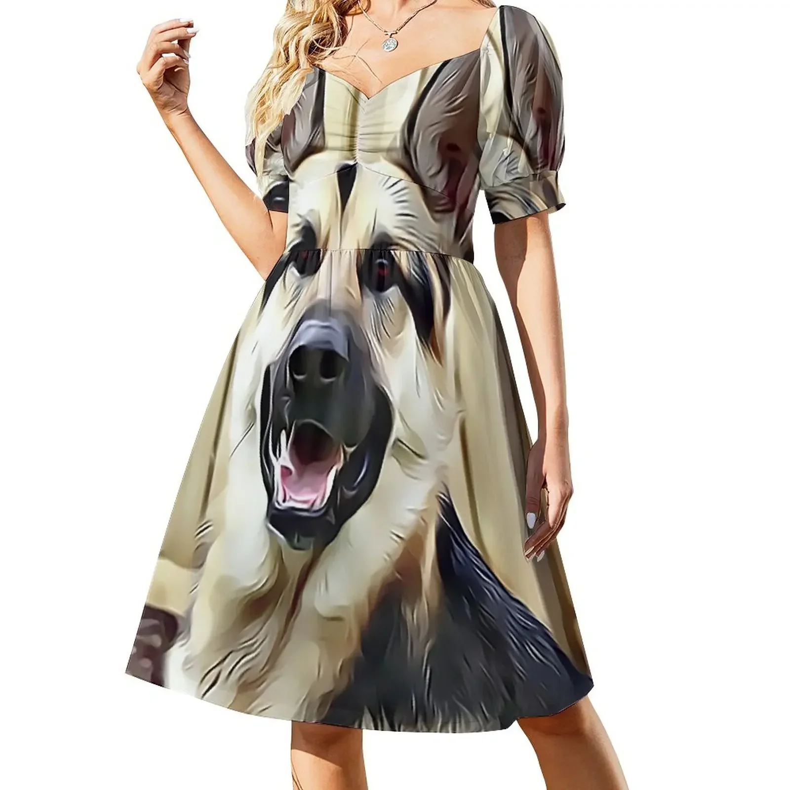 A Happy German Shepherd Sleeveless Dress dresses for woman party dresses woman Dress