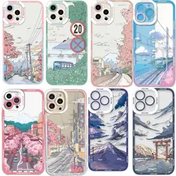 Anime Scenery Phone Case for Realme C53 C55 C67 C63 C33 C30 C35 C51 C21Y C25Y C20 8i 9i 9 10 12 Pro Plus 8 5G Clear TPU Cover