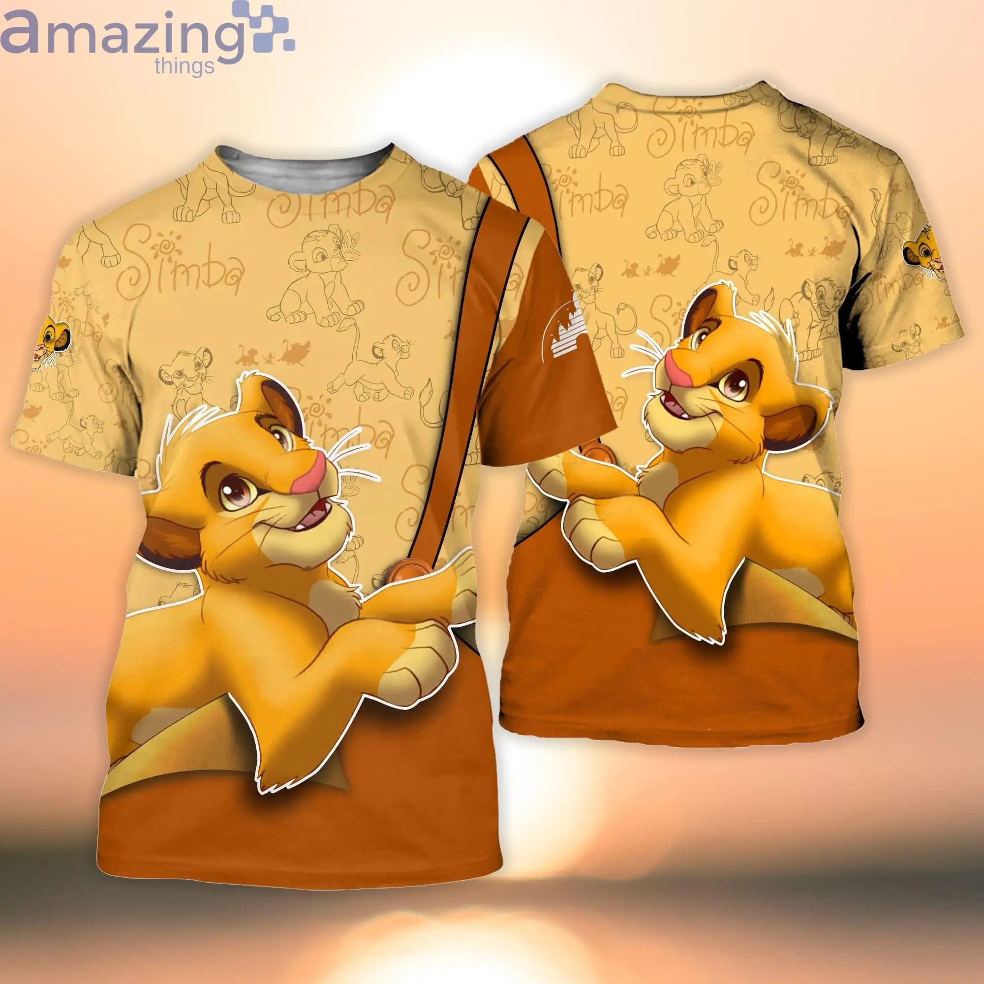 The Lion King Simba 3d Print T-Shirt Men Women Short Sleeve T-Shirt Disney 3d T-Shirt Casual Harajuku Streetwear Tops