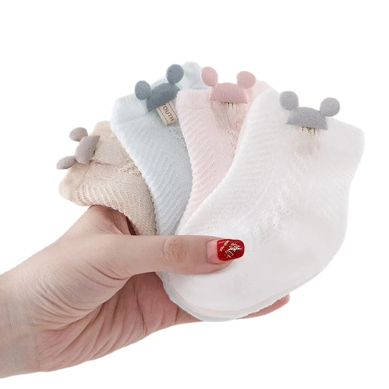 Baby Socks Breathable Mesh Socks Cotton Net Lovely Newborn Baby Socks Clothing Accessories 0-2Y White Socks  Little Girl Socks