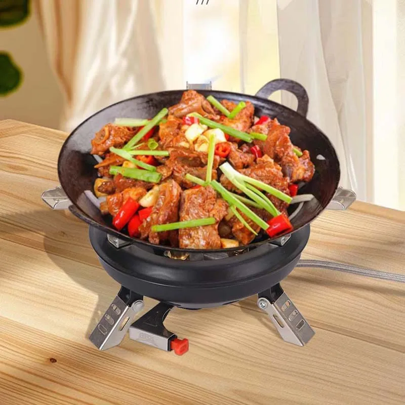 

16000W Camping Gas Stove High Pressured Hiking Burner BRS-201 Windshield Butane Gas Burner With Pizeo Ignition for Fishing