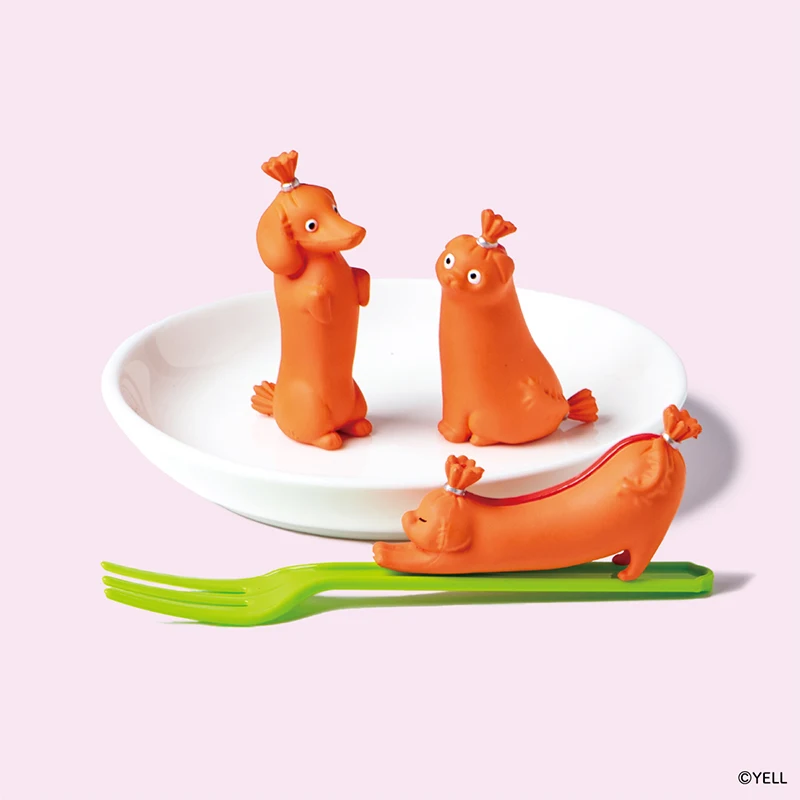 Capsule Gashapon Toy Wieners Life Funny Dachshund Puppies Sausage Hotdog Cat Kitten Food Dog Figures Creative Table Ornaments