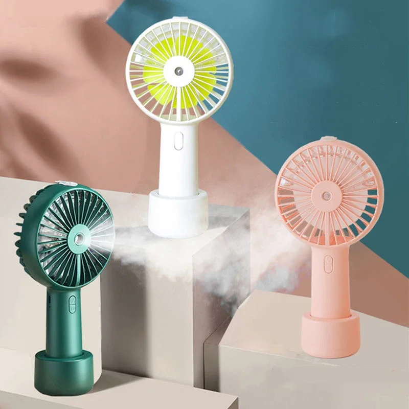 Handheld Mini Fan Rechargeable Water Spray Mist Outdoor Home Air Conditioner Humidifier