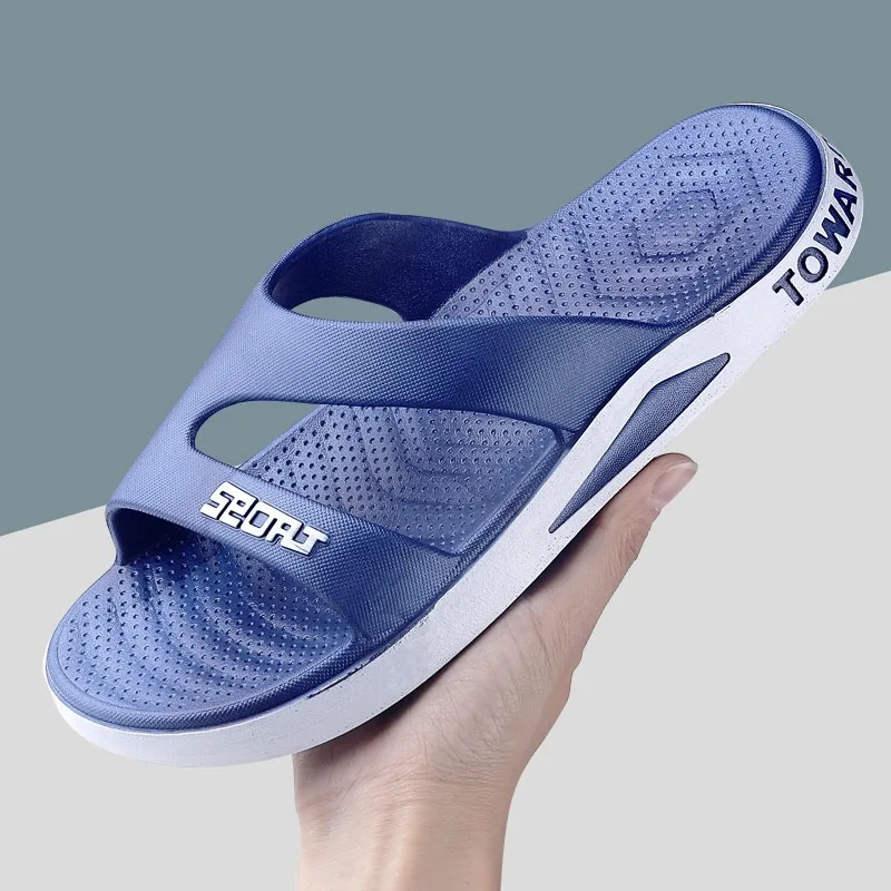 Slippers for Men Summer Outdoor Fashion Men\'s Slippers Sandals Thick Bottom Slippers Non-slip Waterproof Beach Bathroom Slippers