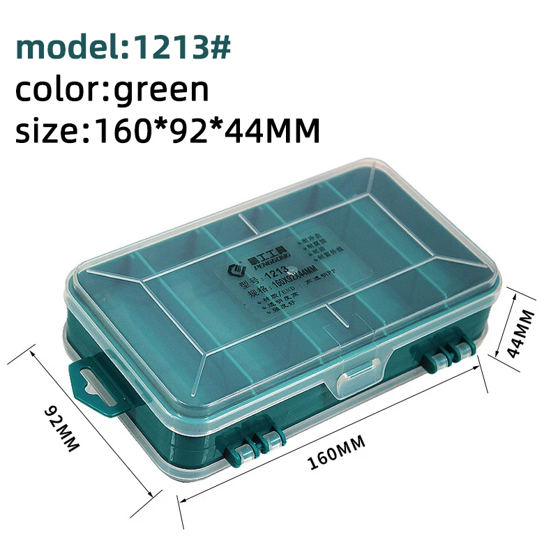 1pc Double Sided Hardware Storage Box, Multifunctional Plastic Toolbox, Nuts, Bolts, Screws, Small Hardware Storage Box