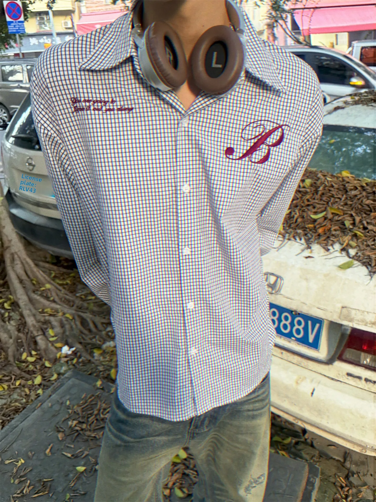 

Мужская повседневная рубашка с длинным рукавом для ранней весны, с вышивкой, винтажный американский ретро-дизайн, свободный крой, на пуговицах, в клетку