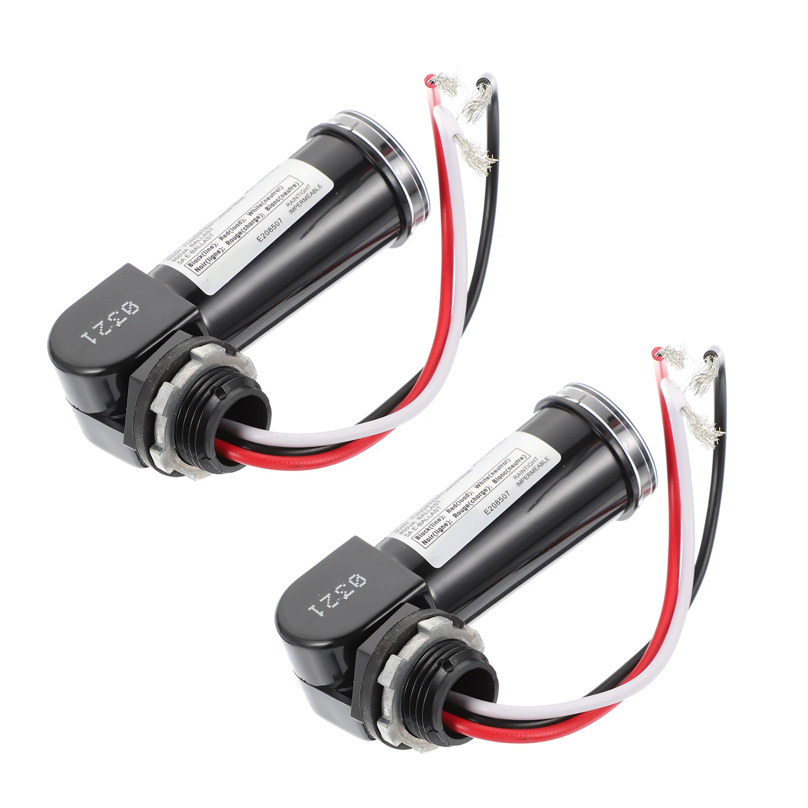 

2Pcs LED Waterproof Switch Outdoor Light 120-277V Multi-Purpose Photoswitch Energy Saving Durable Easy Install