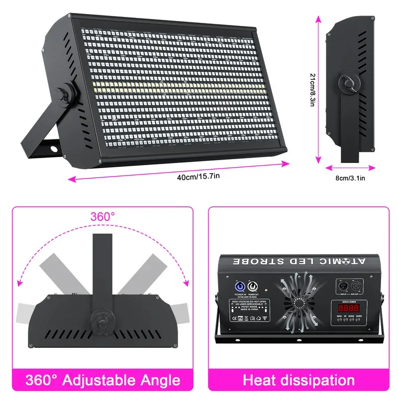 U'King 4 قطعة 200 واط LED RGBW 48 + 8-قطاع ستروب أضواء DMX512 غسل المرحلة ضوء Uplight أضواء DJ للحزب ديسكو الزفاف بار KTV