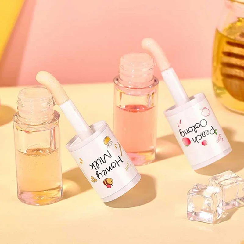 5 مللي زيت جوهر الشفاه المرطب الأبيض الخوخ عسل الألونج الحليب الشفاف المغذي العناية بالشفاه النفط الكرز الشفاه بلسم 2026