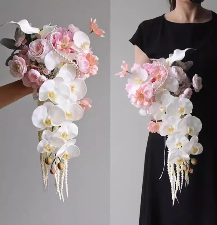 

Wedding Bouquet Artificial Flowers Bridal Holding Bouquet Bridesmaid Bouquet for Wedding Bridal Party Decorations